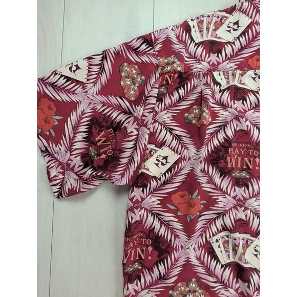 Big Dogs Hawaiian Camp Shirt Mens Extra Large Gambling Poker Cards Casino XL - Picture 13 of 13